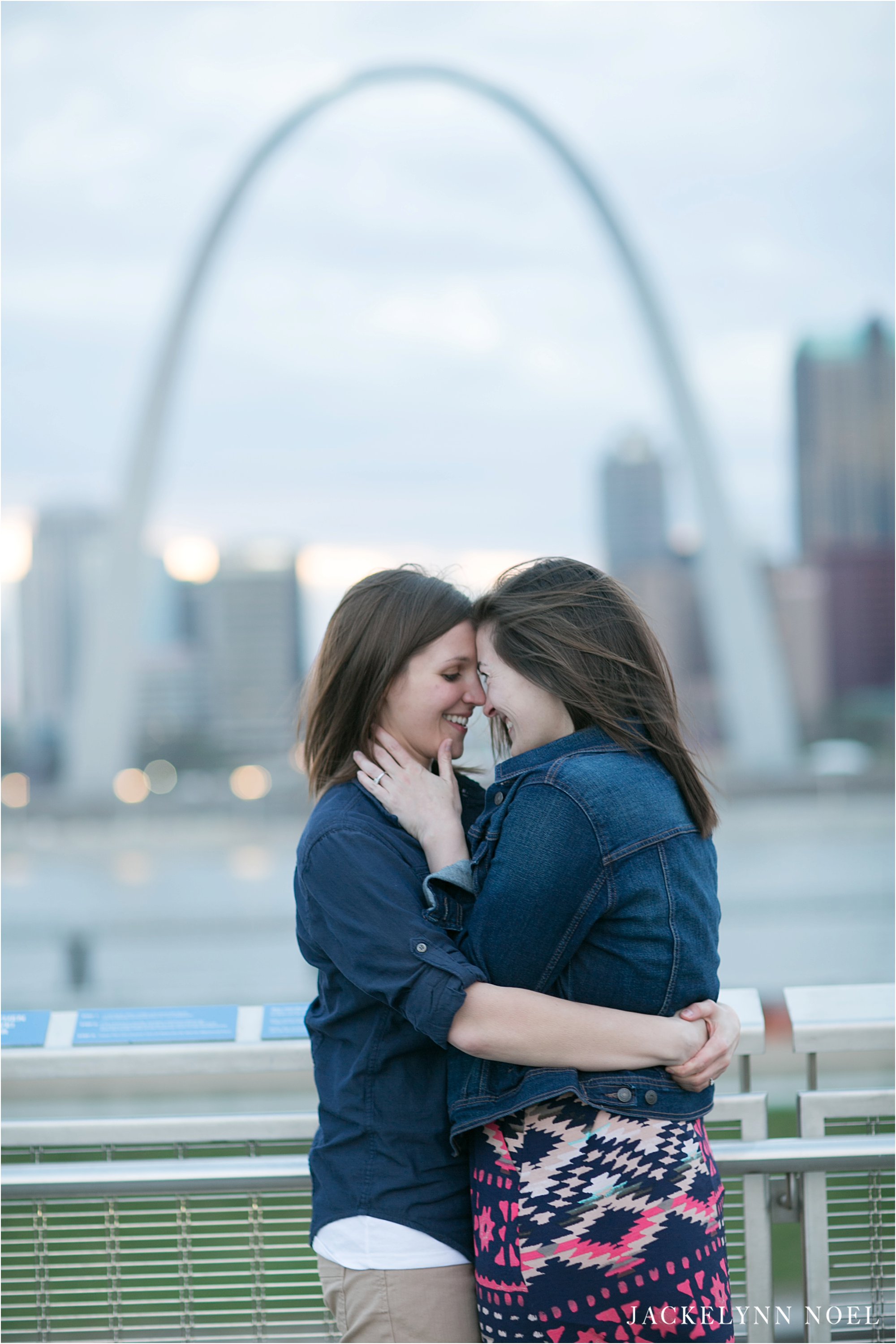 Amanda and Brittany St. Louis City Garden and Busch Stadium Engagement Session - Jackelynn Noel Photography