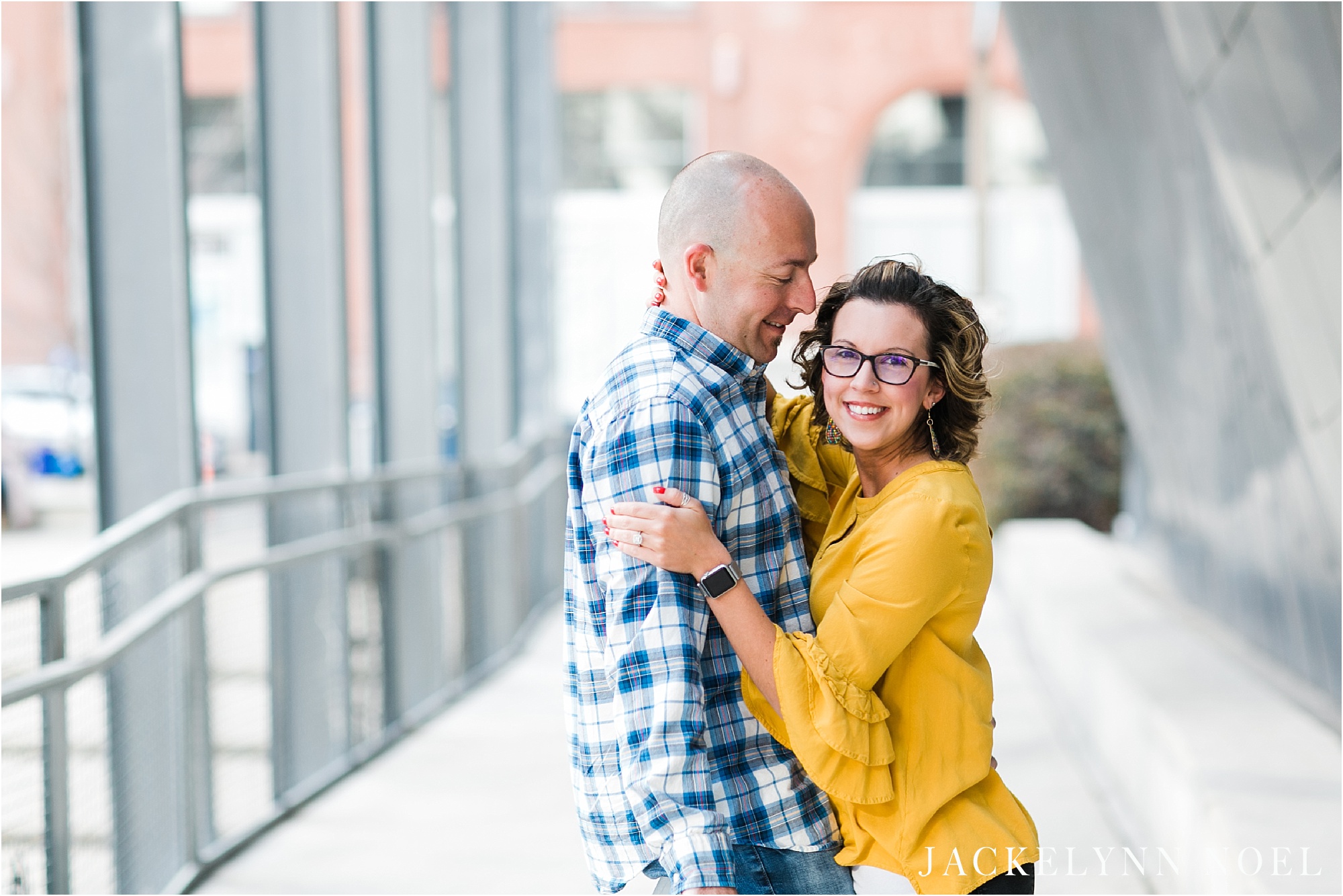 Jenn and Danny Engaged Downtown St. Louis by Jackelynn Noel Photography, Roberts Tower, #jackelynnnoelphotography