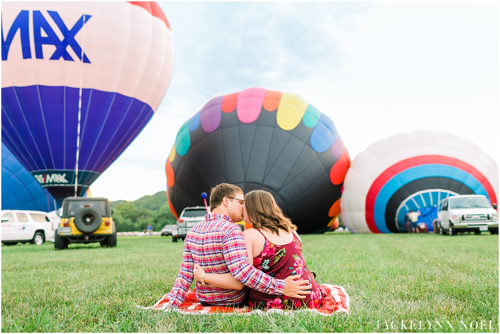 Hot Air Balloon Engagement Session at Brookdale Farms
