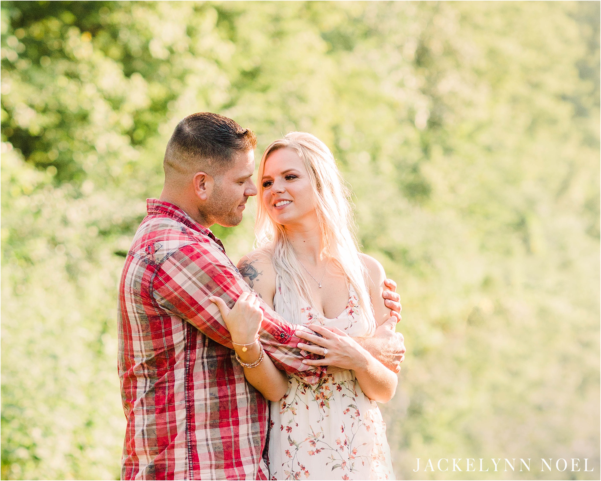 Megan and Rob - Hometown Farm Engagement Session in Troy, Illinois by Jackelynn Noel Photography